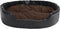 vidaXL - Hondenmand - 99x89x21 - cm - pluche - en - kunstleer - zwart - en - bruin