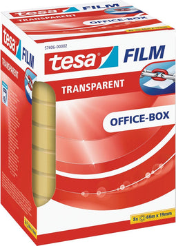 Tesa - film transparante e | ft 19 mm x 66 m | 8 rolletjes