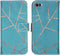 iMoshion Hoesje Geschikt voor iPhone 7 / 8 / SE (2020) / SE (2022) Hoesje Met Pasjeshouder - iMoshion Design Softcase Bookcase - Goud / Blauw / Blue Graphic