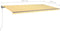 vidaXL - Luifel - handmatig - uittrekbaar - met - LED - 600x300 - cm - geel - en - wit