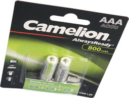 12-delig voordeelpakket AAA, Micro LR3, HR03, NiMH-batterij met 800 mAh in blisterverpakking van 2, altijd gereed met lage zelfontlading, gebruiksklare batterij