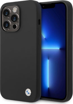 BMW Silicone Back Case - Geschikt voor Apple iPhone 14 Pro (6.1") - Perfecte pasvorm - Zwart