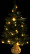 vidaXL - Kunstkerstboom - met - verlichting - en - standaard - 60 - cm - PVC - groen