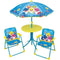 FUN HOUSE Baby Shark Tuinmeubels - 1 tafel H.46xø46 cm, 2 stoelen H.53xB.38.5xD.37.5 cm en 1 para...