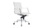 Feel Furniture - Luxe Executive bureaustoel van 100% rundleer - Lage rugleuning - Wit