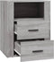 vidaXL - Nachtkastje - 50x36x60 - cm - bewerkt - hout - grijs - sonoma - eikenkleurig