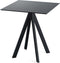 Infinity Terrastafel Zwart Frame + Zwart HPL 70x70 cm - Essentials 120011077