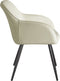 Tectake Eetkamerstoel Marilyn - Gestoffeerd - Ergonomisch - Creme (2 stuks)