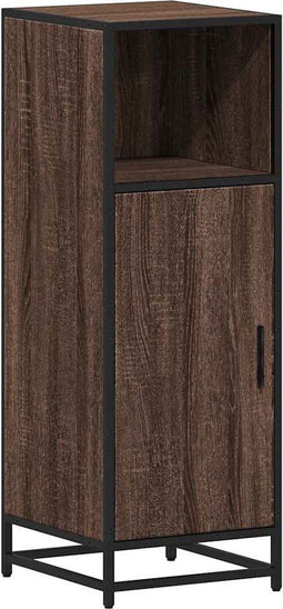 vidaXL - Badkamerkast - 35x37,5x100 - cm - bewerkt - hout - bruin - eikenkleur