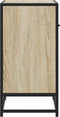 vidaXL - Nachtkastje - 60x31x60 - cm - bewerkt - hout - en - metaal - sonoma - eiken