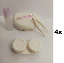 Lenzenset compleet met spiegel kleur wit , 4 sets