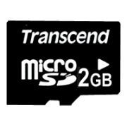 Transcend microSDHC 2GB - microSD - Class 4 - Lezen 20MB/s Schrijven 13MB/s