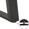 vidaXL - Console - tafelpoten - 2st - U-vormig - 28x(72-73)cm - staal - antraciet