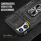 Podec iPhone 11 Pro - Telefoonhoesje - Anti-Shock Case Cover met Kickstand Ring en Screenprotector - Zwart