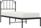 vidaXL - Bedframe - met - hoofdbord - metaal - zwart - 75x190 - cm