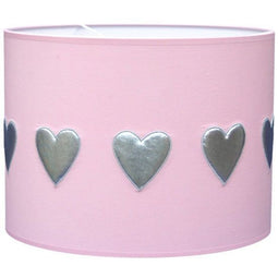 Taftan - Hanglamp - Zilveren harten - Roze - 35 cm