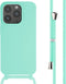 imoshion Hoesje Geschikt voor iPhone 15 Pro Hoesje Met Koord - imoshion Siliconen hoesje met koord - Mintgroen