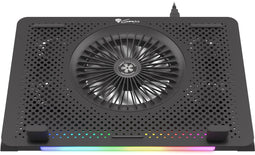 Genesis Oxid 450 - Laptopkoeler - 5 ventilatoren RGB - Zwart