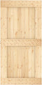 vidaXL - Schuifdeur - met - beslag - 100x210 - cm - massief - grenenhout