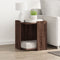vidaXL - Kattenbakkast - 42x42x51 - cm - bewerkt - hout - bruin - eikenkleurig