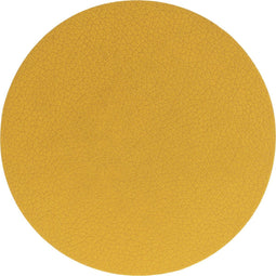Secret de Gourmet onderzetter in lederlook - 12 stuks - Glasonderzetter - D10 cm - Geel