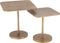 J-Line tafel - aluminium - goud - 2 stuks