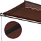 vidaXL - Luifel - handmatig - uittrekbaar - 500x300 - cm - bruin
