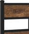 vidaXL - Hoofdbord - 135 - cm - ijzer - en - bewerkt - hout - gerookt - eikenkleurig