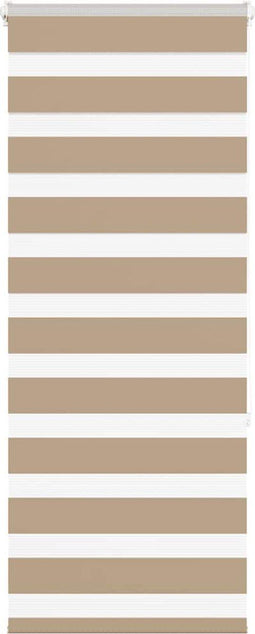 vidaXL - Zebra - Blind - 55x150 - cm - stofbreedte - 50,9 - cm - polyester - zandbruin
