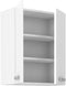 ATLAS Hoge kast met 2 deuren - Wit decor - L60 cm