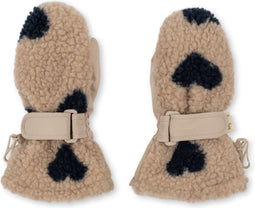 Konges Sløjd Jody Teddy wanten - Coeur eclipse - Want - Kinderwanten - Maat 12-18 maand