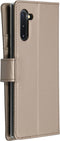 Accezz Hoesje Geschikt voor Samsung Galaxy Note 10 Hoesje Met Pasjeshouder - Accezz Wallet Softcase Bookcase - goud