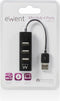 Ewent EW1123 - USB Hub 2.0 - 4 poorts - Zwart