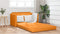 vidaXL - Vloersofa - Bed - 2-in-1 - Donkergeel - 124x71x78 - cm - Stof