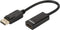 Digitus AK-340400-001-S DisplayPort adapter cable, DP - HDMI type A M/F, 0.15m,w/interlock, DP 1.1a compatible, CE, bl