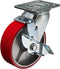 Zwenkwiel met rem 200x50 mm - Polyurethaan wiel - 480 KG - Transport wiel