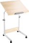 Laptoptafel verrijdbaar - bureau - lessenaar - hoogte verstelbaar 68 - 96 cm
