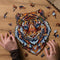 UNIDRAGON Houten Puzzel Voor Volwassenen Dier - Mooie Tijger - 700 stukjes - Royal Size 45x56 cm
