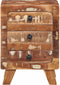 vidaXL - Nachtkastje - 37x32x50 - cm - massief - gerecycled - hout