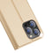 Dux Ducis - Slim bookcase hoes - Geschikt voor iPhone 14 Pro Max - Goud
