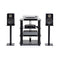 NorStone EPUR 4 - Audio meubel - Gehard glas - Zwart