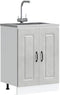 vidaXL - Spoelbakonderkast - Kalmar - 60x46x81,5 - cm - bewerkt - hout - betongrijs
