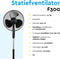BRASQ Statiefventilator F300 - 40 cm - 3 snelheden - Zwart