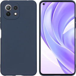 iMoshion Hoesje Geschikt voor Xiaomi Mi 11 Lite (4G) / Mi 11 Lite (5G) / 11 Lite 5G NE Hoesje Siliconen - iMoshion Color Backcover - Donkerblauw