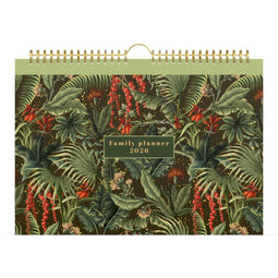 Lannoo Botanic - Familiekalender 2026 - 6 gezinsleden - 310x220mm - Rode bloem