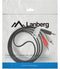 Lanberg CA-MJRC-10CC-0015-BK - 3.5mm naar 2 x RCA Kabel - 1,5 m - Zwart