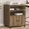 vidaXL - Printerstandaard - met - wielen - Artisan - Eiken - 60x48x74 - cm