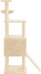 vidaXL - Kattenmeubel - met - sisal - krabpalen - 153 - cm - crèmekleurig