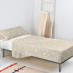 Happy Friday Sheet set 2 pieces Little star beige 180x270 cm (Single) Beige