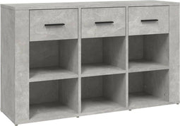 vidaXL - Dressoir - 100x30x59,5 - cm - bewerkt - hout - betongrijs